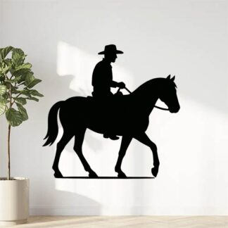 Sticker autocollant Un cow-boy sur un cheval décoration decostickerstore - 1MMPXA