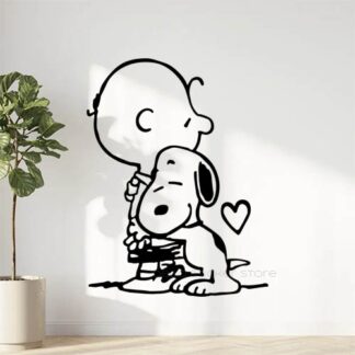 Sticker autocollant chien Snoopy et Charly