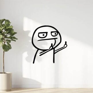 Sticker autocollant personnage fuck🖕couleur et taille au choix