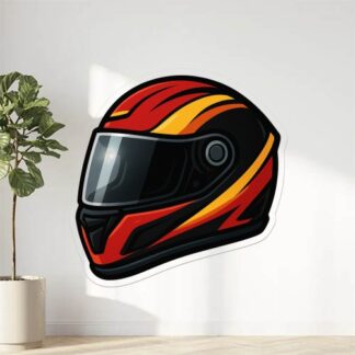 Autocollant autocollant brillant sur un casque de moto. décoration decostickerstore - 9MVPUW