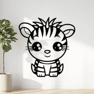 Sticker Autocollant zèbre équidé animaux  AN1A28