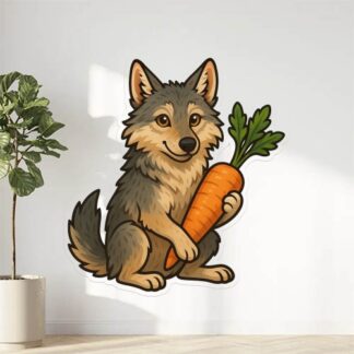 Autocollant Loup végétarien décoration decostickerstore - DQOPKR