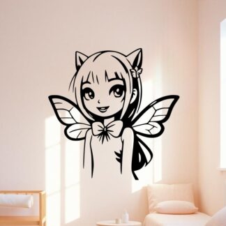 sticker autocollant chat papillon animaux 1 F3DCS