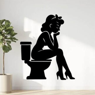 Sticker autocollant Pin up aux toilettes décoration decostickerstore - FBTKZW