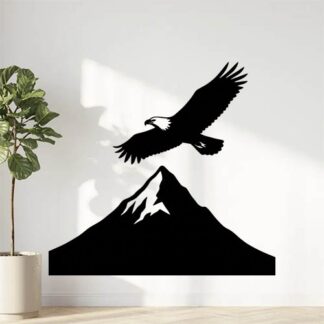 Sticker autocollant Une montagne avec un aigle réaliste décoration decostickerstore - FHOYUH