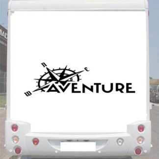 Sticker Autocollant Boussole Aventure Droite