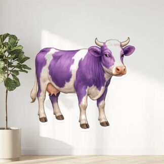 Autocollant Une vache mauve milka décoration decostickerstore - II07PR