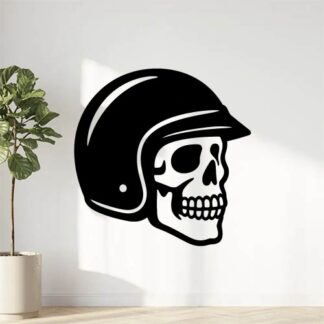 Sticker autocollant autocollant brillant pour casque de moto, représentant un crâne. décoration decostickerstore - S0CO7M