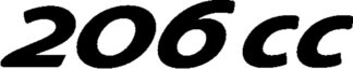 sticker autocollant Peugeot 206 8U306