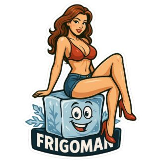 Autocollant fille sexy sur logo frigoman décoration decostickerstore - CQOUOU