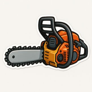 Autocollant tronçonneuse décoration decostickerstore - D5G2N8
