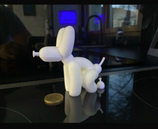3D caniche chien ballon caca TMVC3