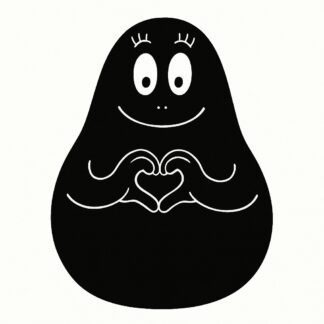 Sticker autocollant Barbapapa fait cœur avec doigts décoration decostickerstore - 6DILVU