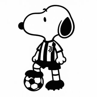 Sticker autocollant Snoopy en joueur de la Juventus décoration decostickerstore - JZT2RN