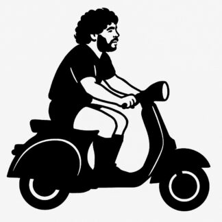 Sticker autocollant maradona sur vespa décoration decostickerstore - JUEX5V