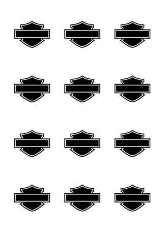 Planche 12 stickers Harley Davidson IAI9B