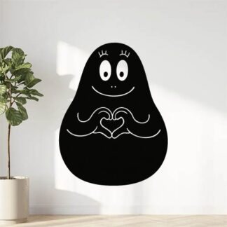 Sticker autocollant Barbapapa fait cœur avec doigts décoration decostickerstore - 6DILVU