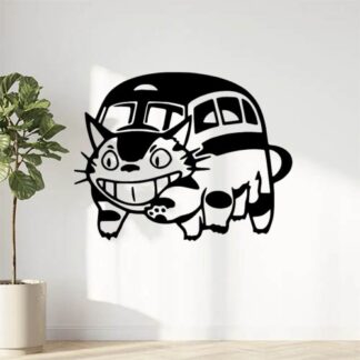 Sticker autocollant chat bus Totoro