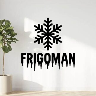 Sticker autocollant flocon très détaillé avec texte FRIGOMAN gelé décoration decostickerstore - 7VFRKP