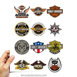 Planche 12 stickers Harley Davidson DVO49