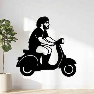 Sticker autocollant maradona sur vespa décoration decostickerstore - JUEX5V