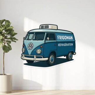 Autocollant camionnette volkswagen avec inscription Frigoman Réfrigération décoration decostickerstore - MDXVPI