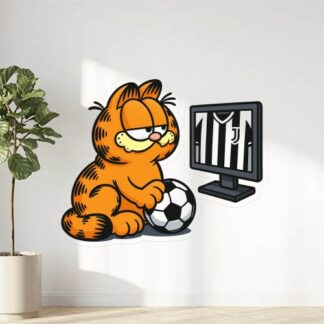 Autocollant garfield qui regarde foot juventus décoration decostickerstore - POXZIQ