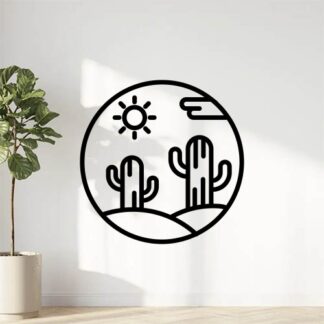 sticker autocollant cactus plante fleur SWU56