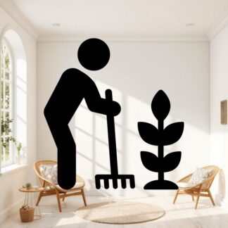 sticker autocollant Plante jardinier paysagiste UOO52