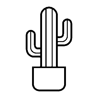 sticker autocollant cactus plante fleur FG6BR