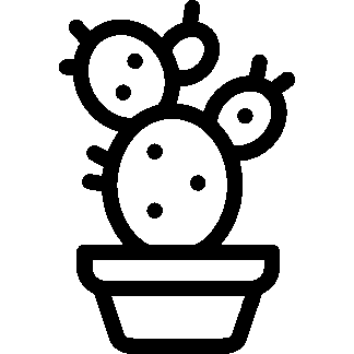 sticker autocollant cactus plante fleur 2ZBNQ