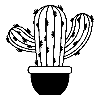 sticker autocollant cactus plante fleur IIS1J