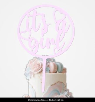 3D Cake topper naissance fille