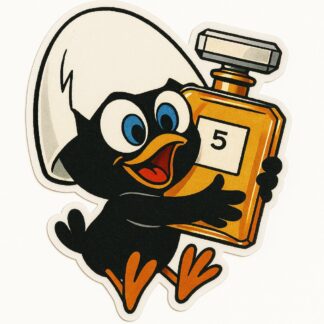 Autocollant Calimero aime Chanel n°5 décoration decostickerstore - ULQFQ4