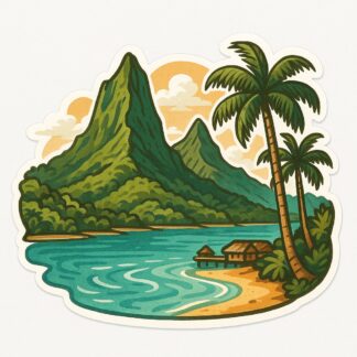 Autocollant Île de Moorea décoration decostickerstore - 0HW5IM