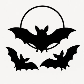 Sticker autocollant Des chauves-souris devant une pleine lune décoration decostickerstore - 9TPMAG
