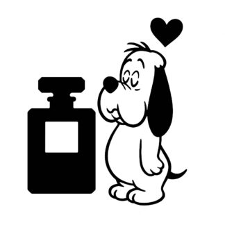 Sticker autocollant Droopy aime Chanel n°5 décoration decostickerstore - 0SJ92A