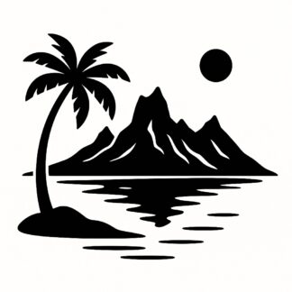 Sticker autocollant Île de Moorea décoration decostickerstore - APY4LW