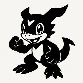 Sticker autocollant Je veux veemon le Digimon décoration decostickerstore - SR4QPR