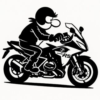 Sticker autocollant Joe roule sur une BMW R1250RS. décoration decostickerstore - KTTU3W