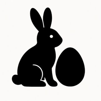 Sticker autocollant Lièvre de Pâques décoration decostickerstore - UQT1ZO