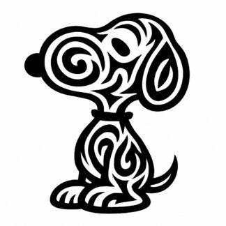 Sticker autocollant Snoopy tribal décoration decostickerstore - J9ASBS