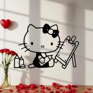 Sticker autocollant Hello Kitty dessin