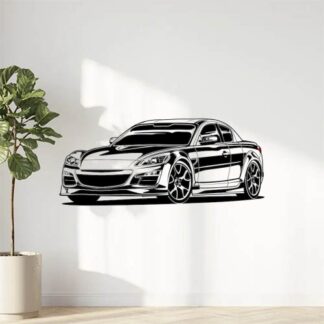 Sticker Autocollant voiture muscle car silouhette BVw187289