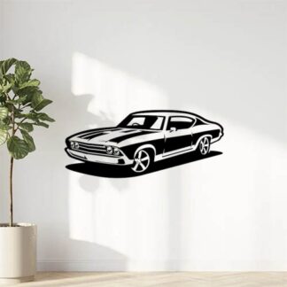 Sticker Autocollant voiture muscle car silouhette BVw187314