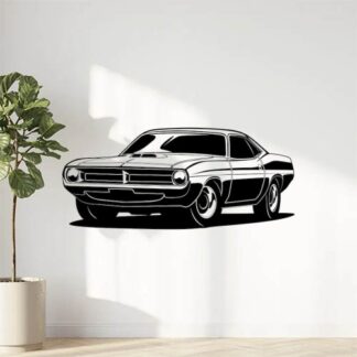 Sticker Autocollant voiture muscle car silouhette BVw187315
