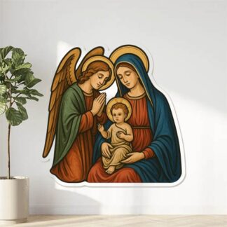 Autocollant un ange avec la vierge marie et l’enfant Jésus décoration decostickerstore - GXYRVX