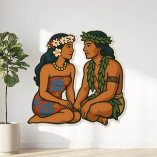 Autocollant Hinano Tahiti vahiné et tané décoration decostickerstore - MSX95L
