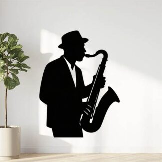 Sticker autocollant In joueur de jazz saxo décoration decostickerstore - RI2EOX