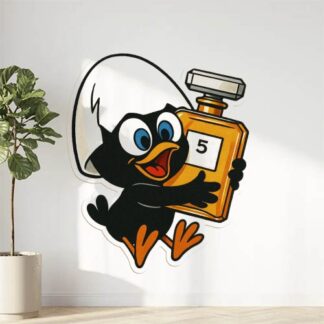 Autocollant Calimero aime Chanel n°5 décoration decostickerstore - ULQFQ4